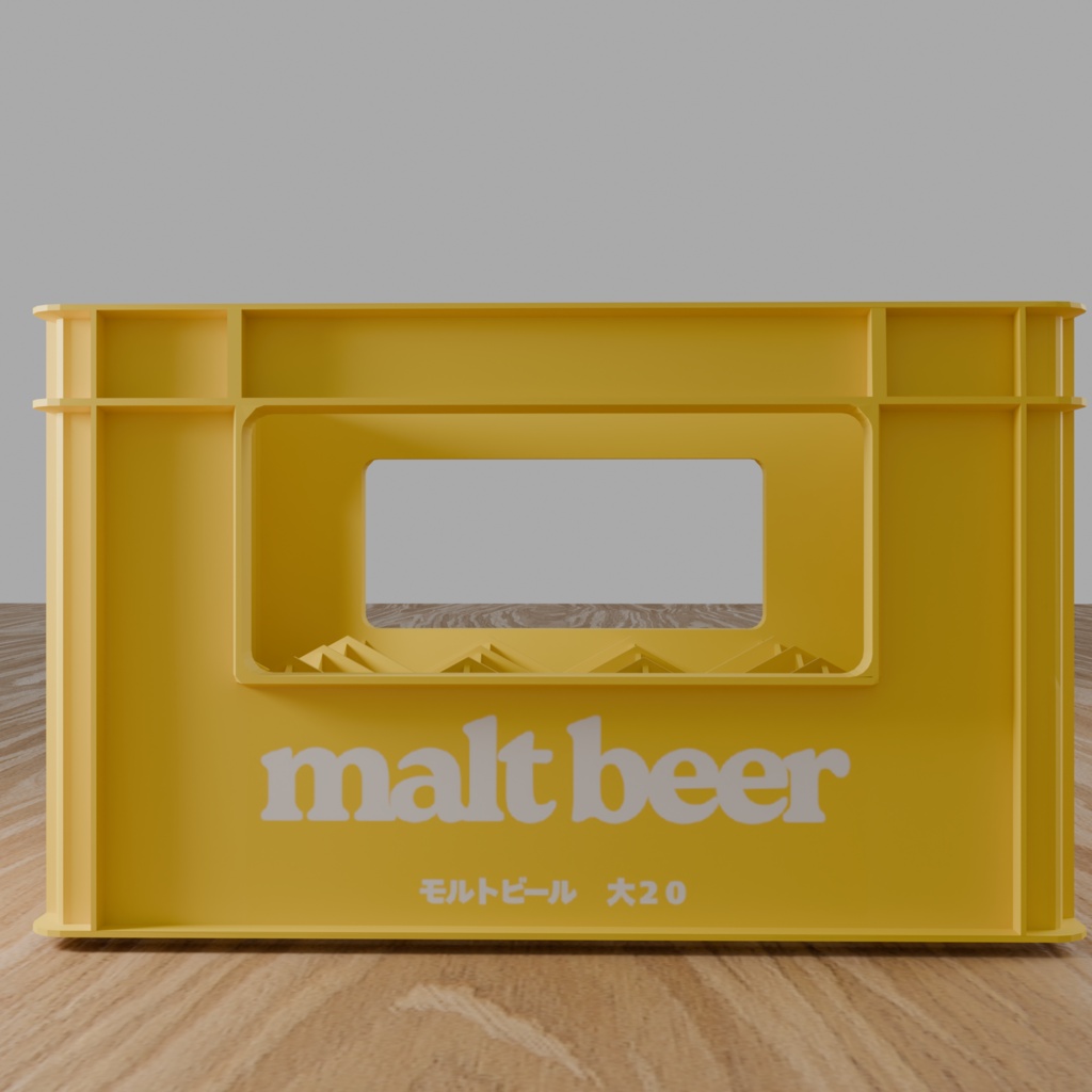 Low Poly Food Props|ビールケース|3Dモデル|Blender・FBX対応