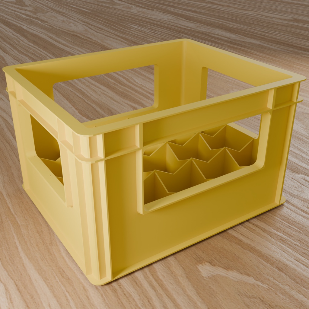 Low Poly Food Props|ビールケース|3Dモデル|Blender・FBX対応