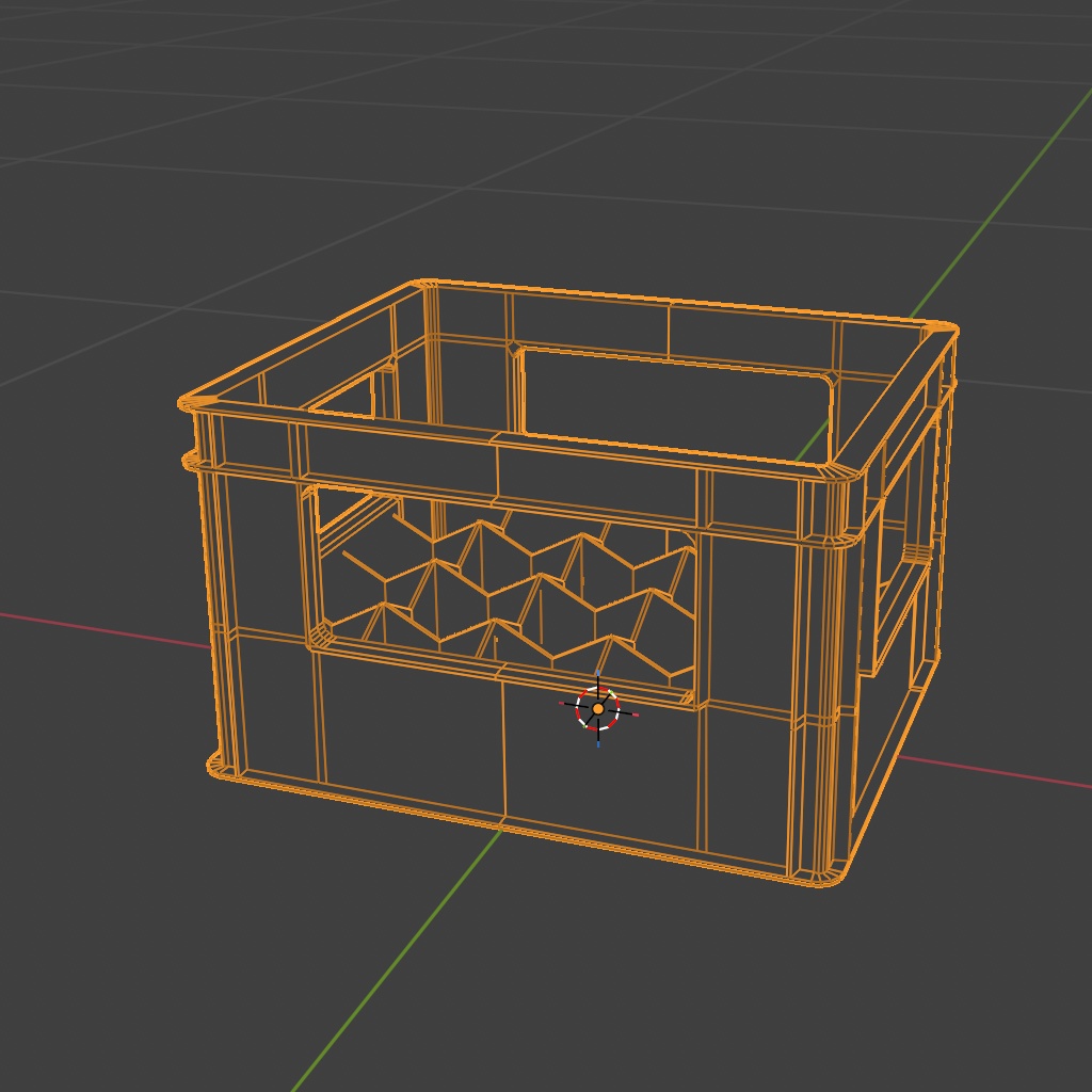 Low Poly Food Props|ビールケース|3Dモデル|Blender・FBX対応
