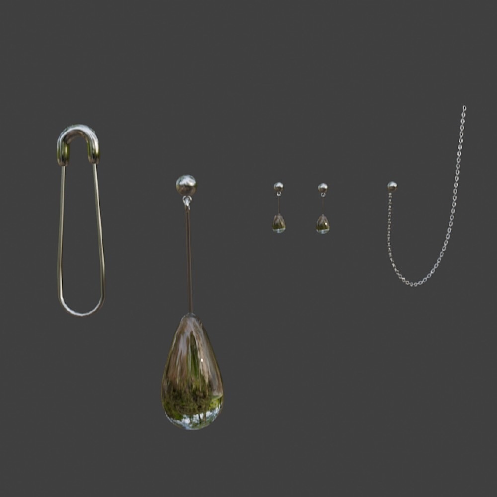 【3Dモデル】Drop Earrings