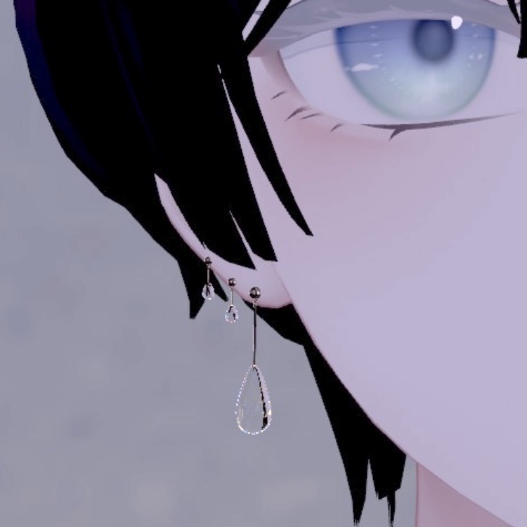 【3Dモデル】雫ピアス Free