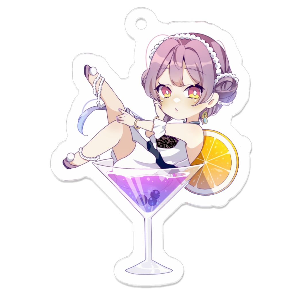 紫酒ゆき　アクリルキーホルダー（カクテルver）