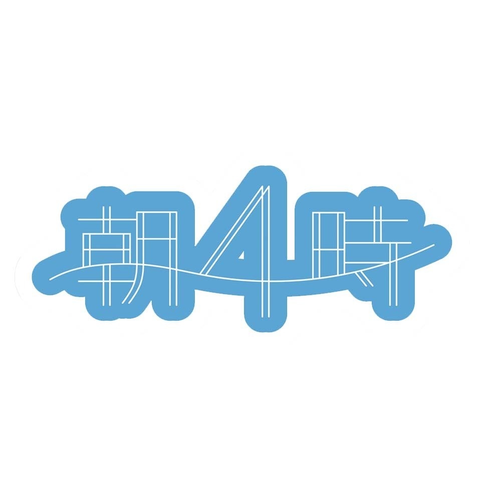 朝4時 ロゴステッカー