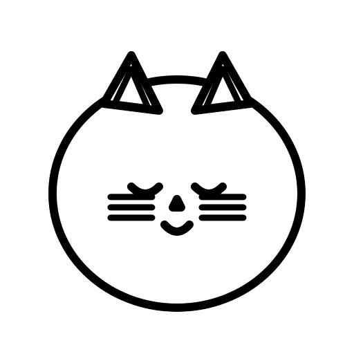 OBS用 配信エモート 透過PNG 猫 4種(512px/1024px)