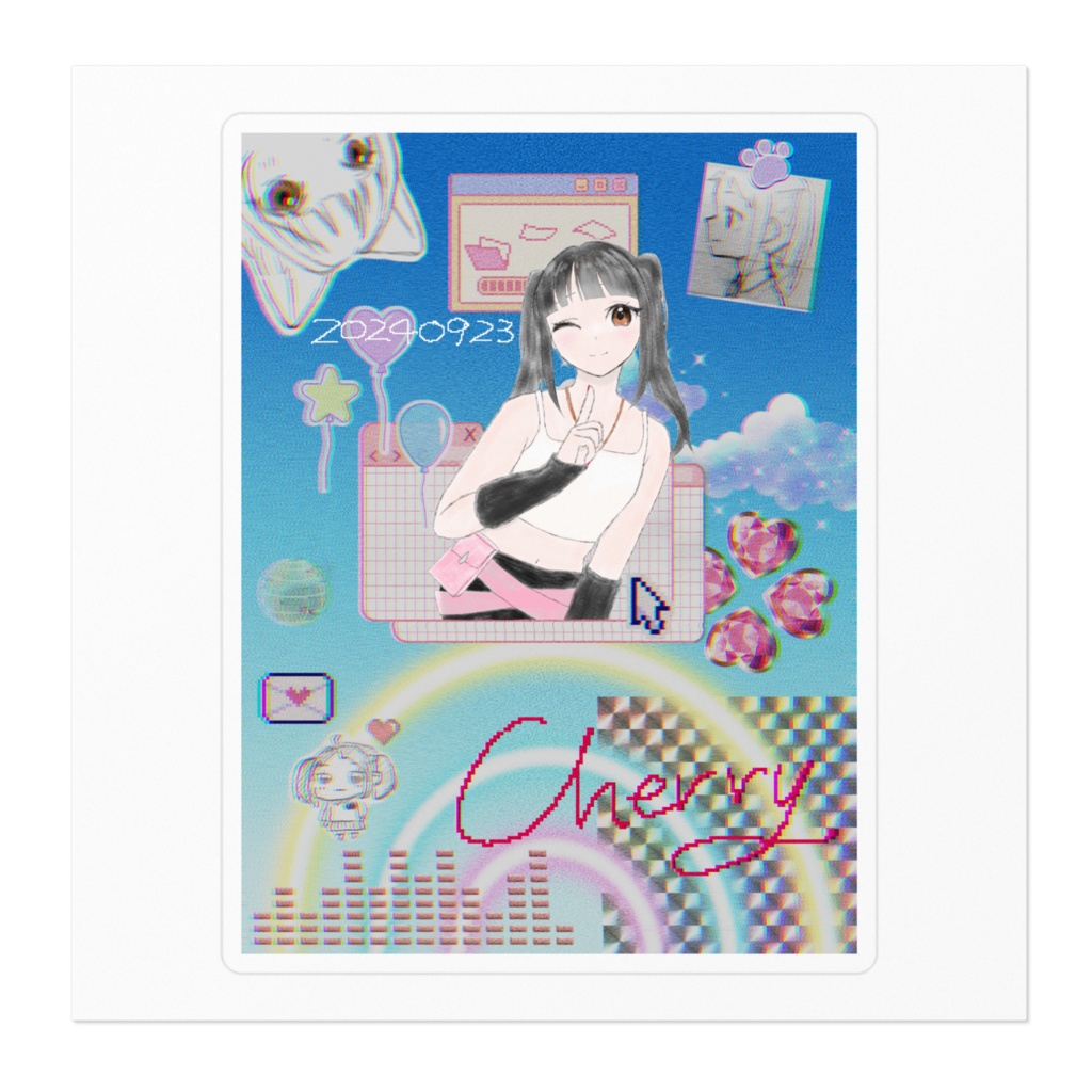 ステッカー チェリー誕生日2024