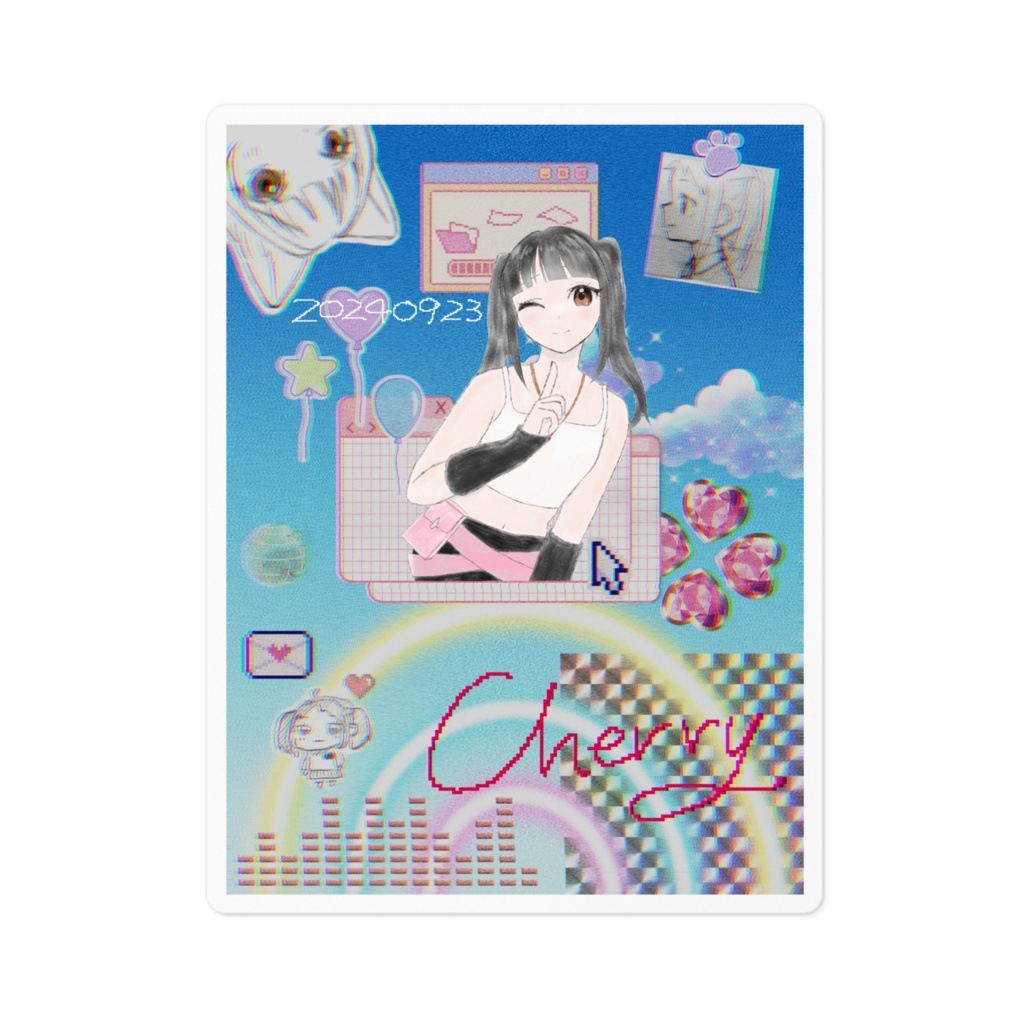 ステッカー チェリー誕生日2024