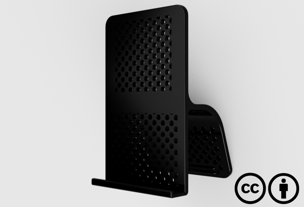 【3Dプリント用データ】cintiq21ux用スリムキーボード保持具