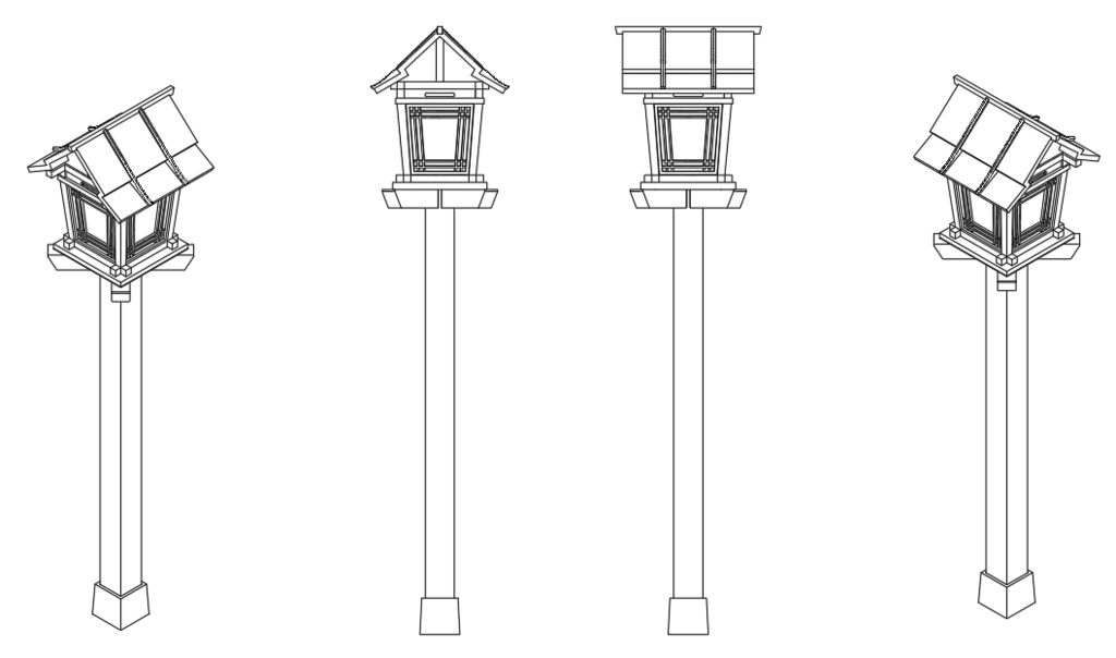 【1/12スケール】赤灯篭・試作