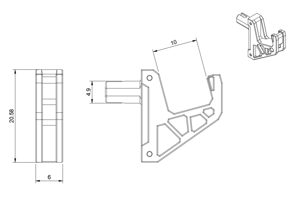 有孔ボード用武器ラック(20個入り)