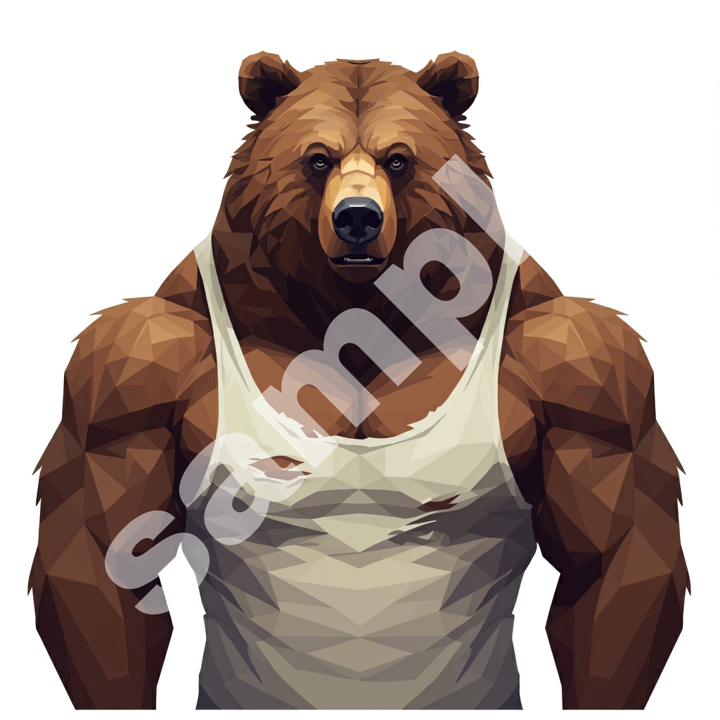 マッチョ動物 イラスト(564437)