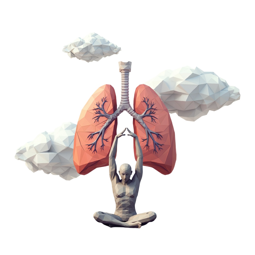 肺とストレッチ イラスト(375497)