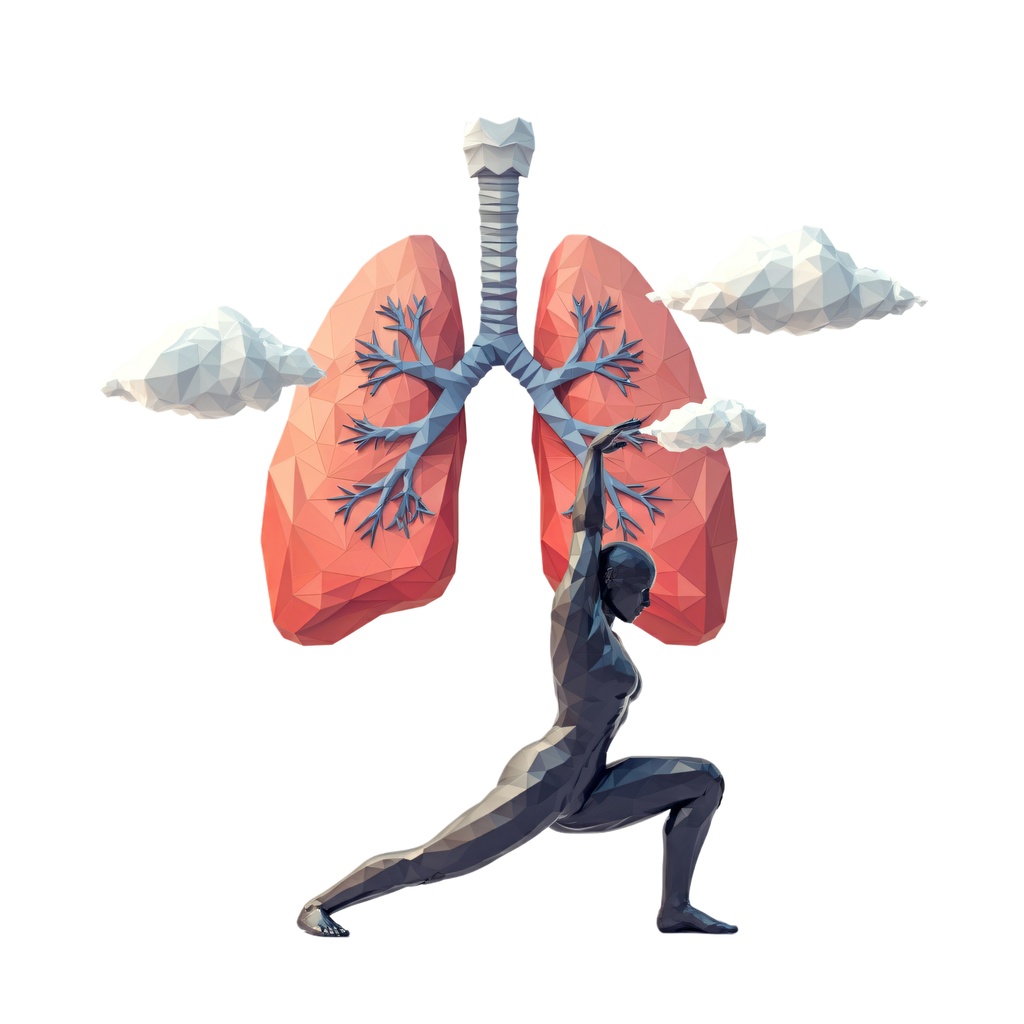肺とストレッチ イラスト(375497)