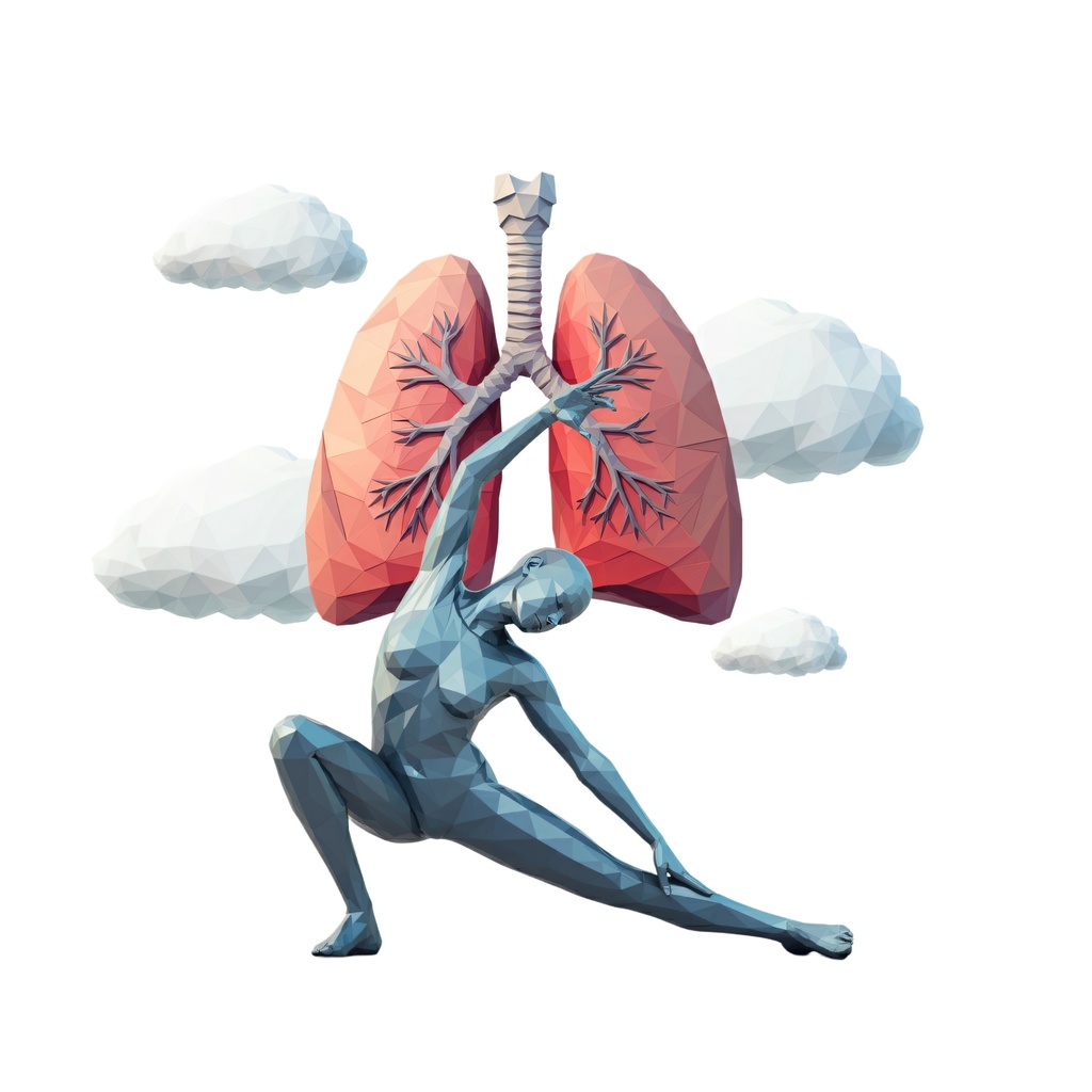 肺とストレッチ イラスト(375497)