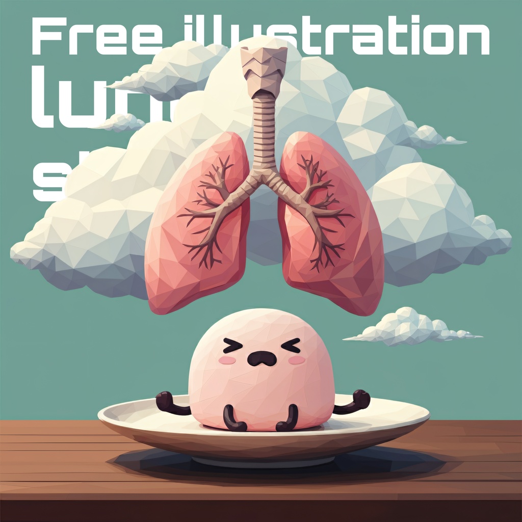 肺とストレッチ イラスト(375497)