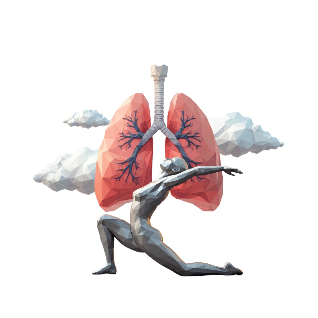 肺とストレッチ イラスト(375497)