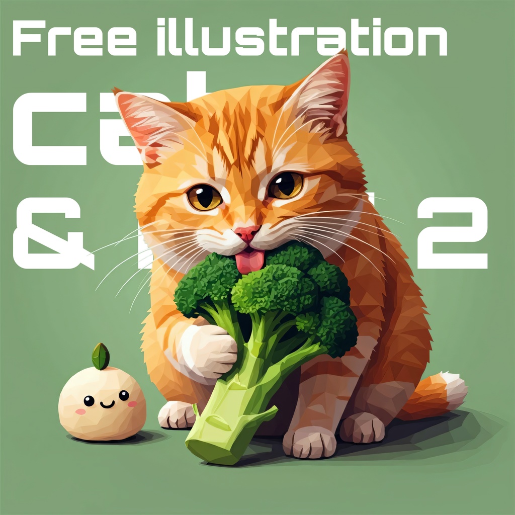 猫と食2 イラスト(978244)