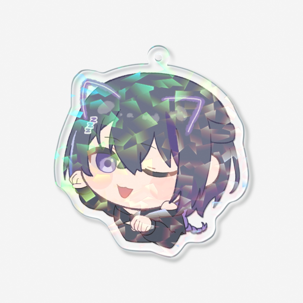 眠子はんな SDホログラムアクリルキーホルダー(にゃん)