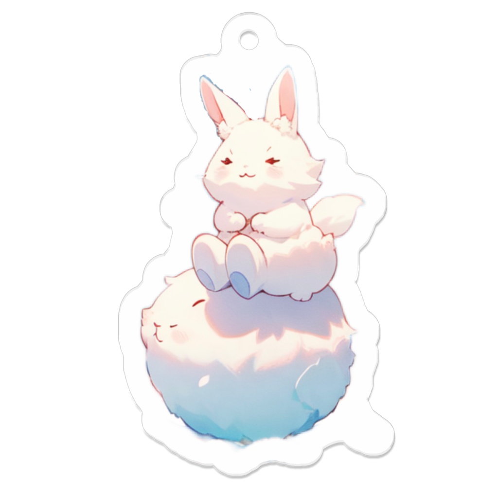 もちうさぎ アクリルキーホルダーB