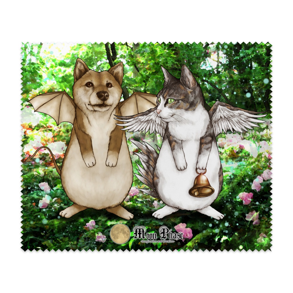 【メガネ拭き】犬蝙蝠と猫鶏鐘