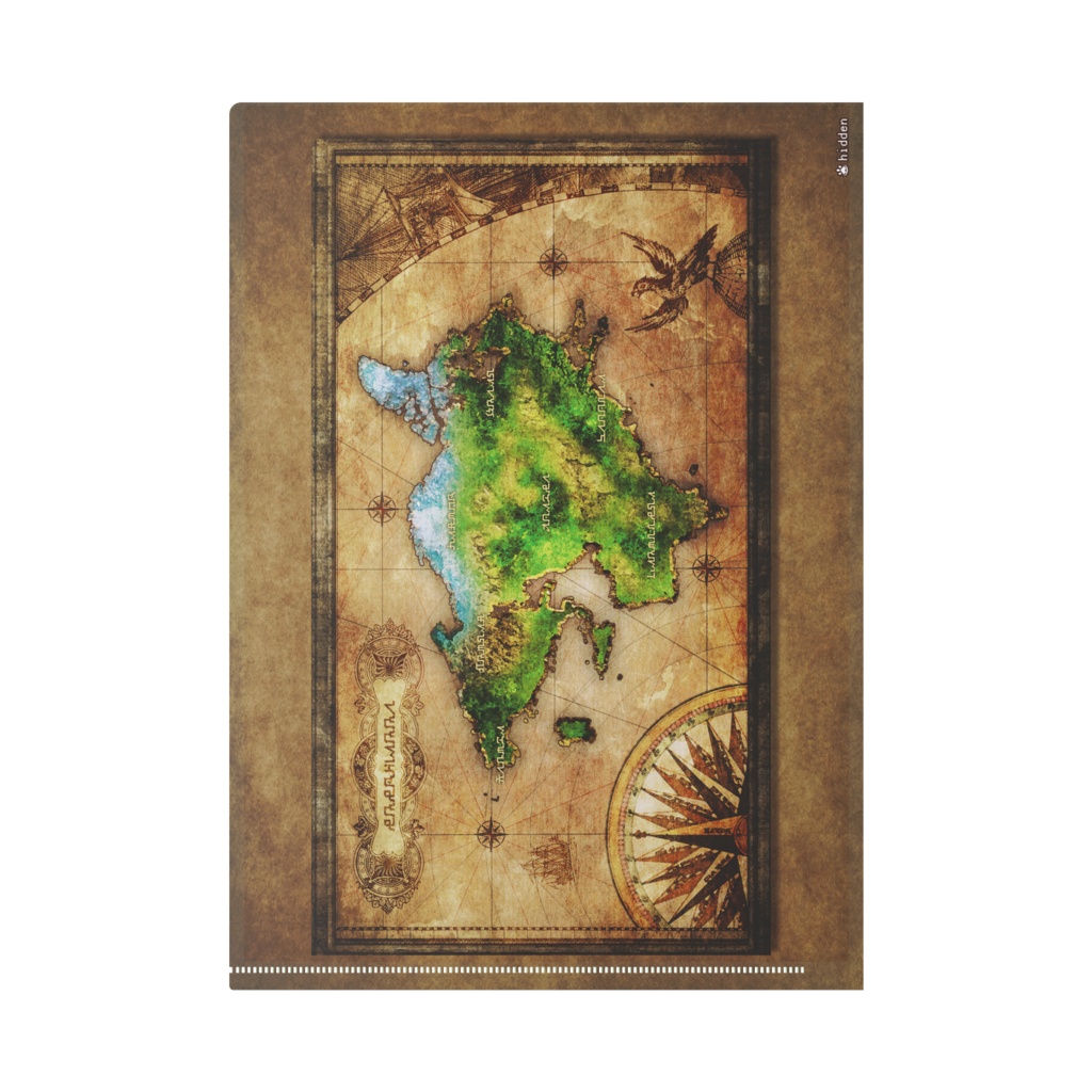 【クリアファイル】hidden Game ドットキャラ / 地図