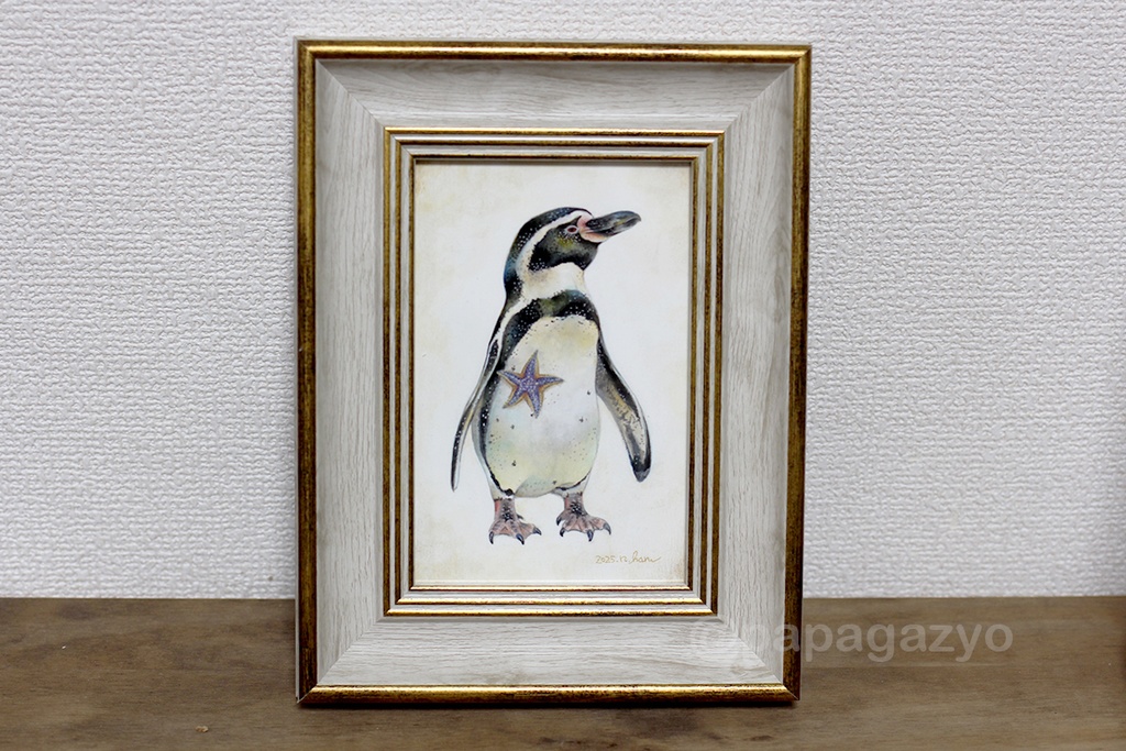 ミニ原画「フンボルトペンギン」