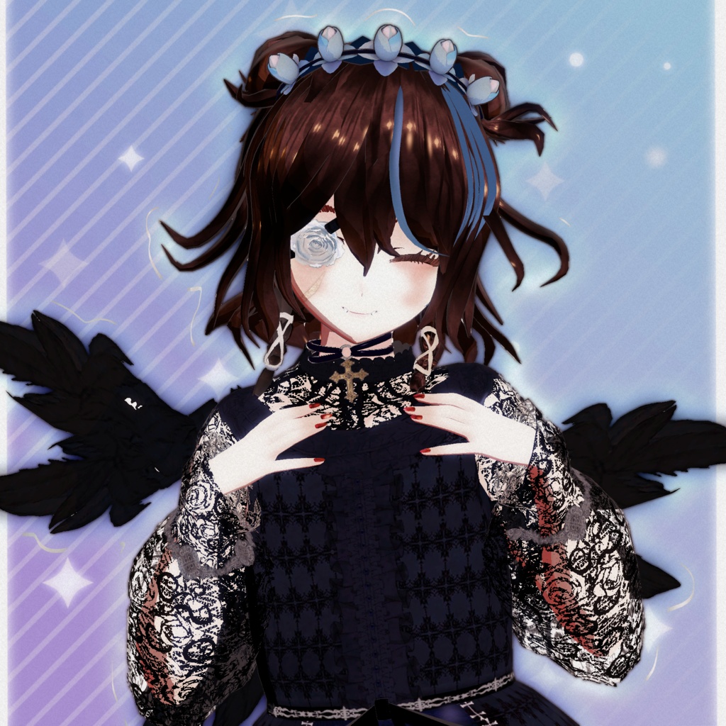 【値下げ! 】ゴシックワンピースドレス+ブーツ【テクスチャ+PSD】 VRoid 衣装