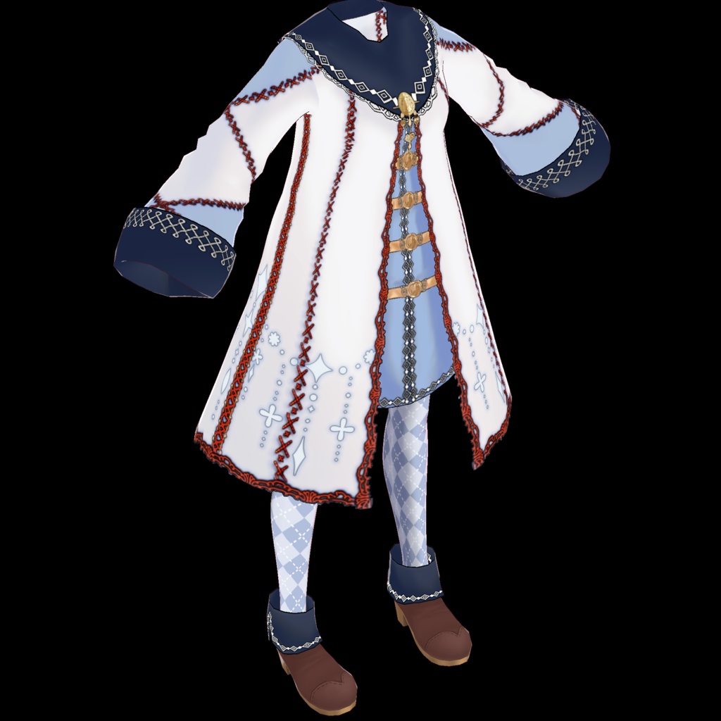 魔法使いみたいな錬金術師みたいな民族衣装っぽい服【XWear VRoid 衣装】Clothing that looks like a wizard, like an alchemist, like a folklorist