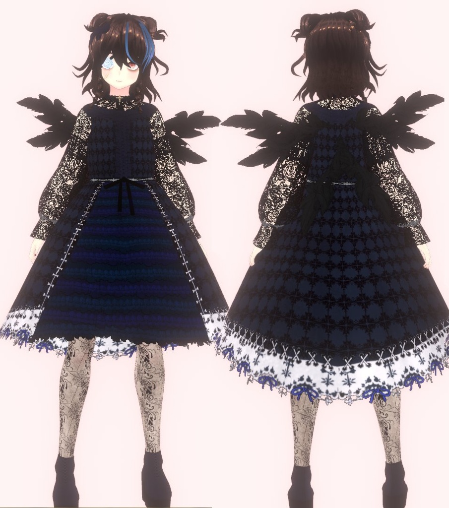 【VRM + .VRoid】悪魔っ子モデル 「月海」