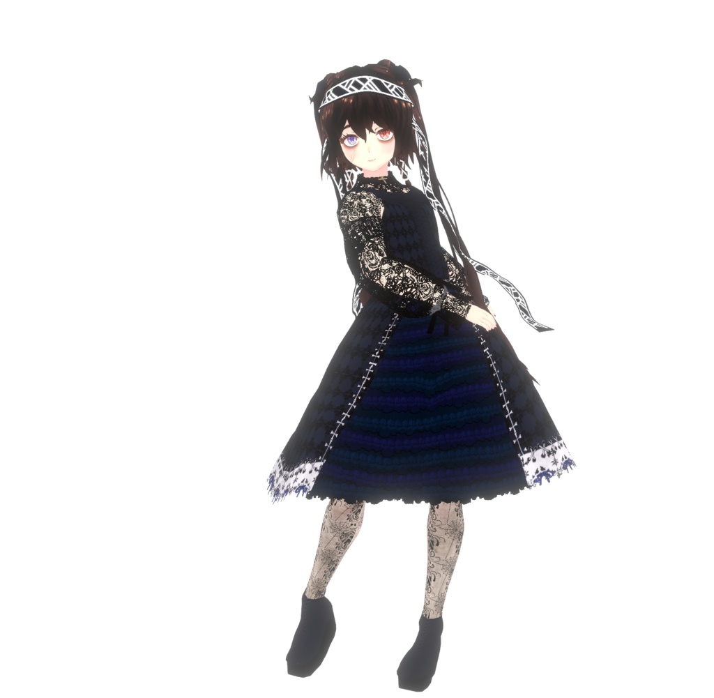 【VRM + .VRoid】悪魔っ子 「月海 ツインテール」