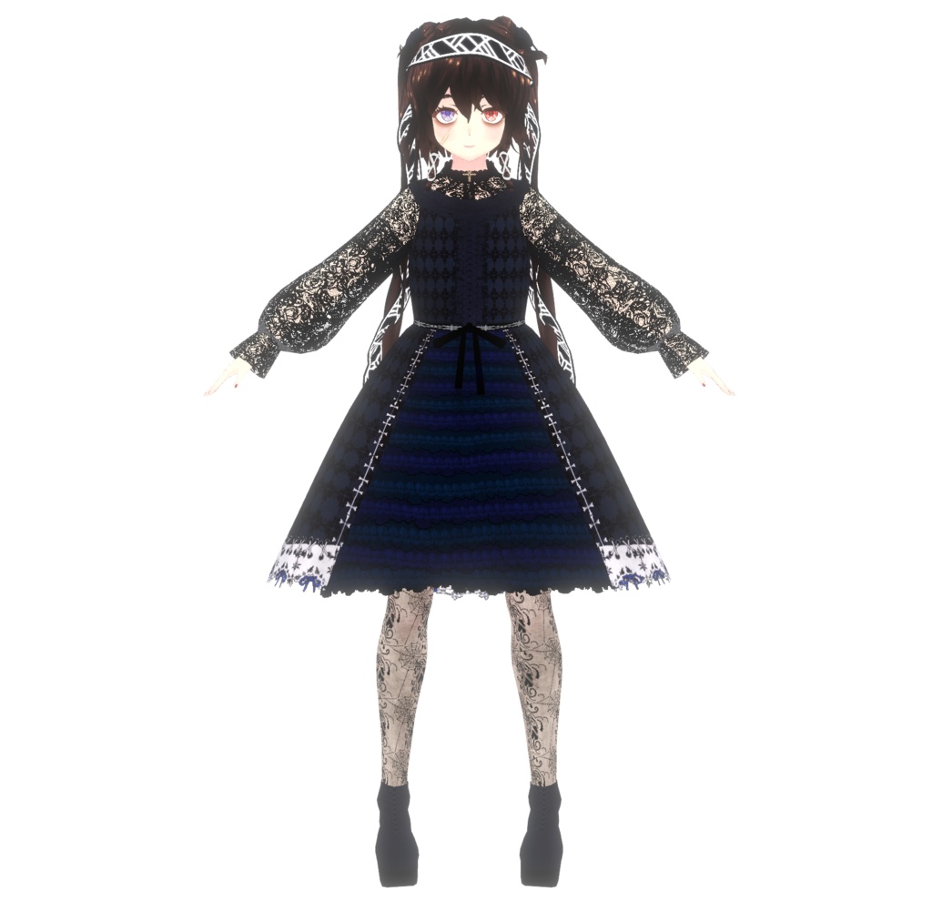 【VRM + .VRoid】悪魔っ子 「月海 ツインテール」