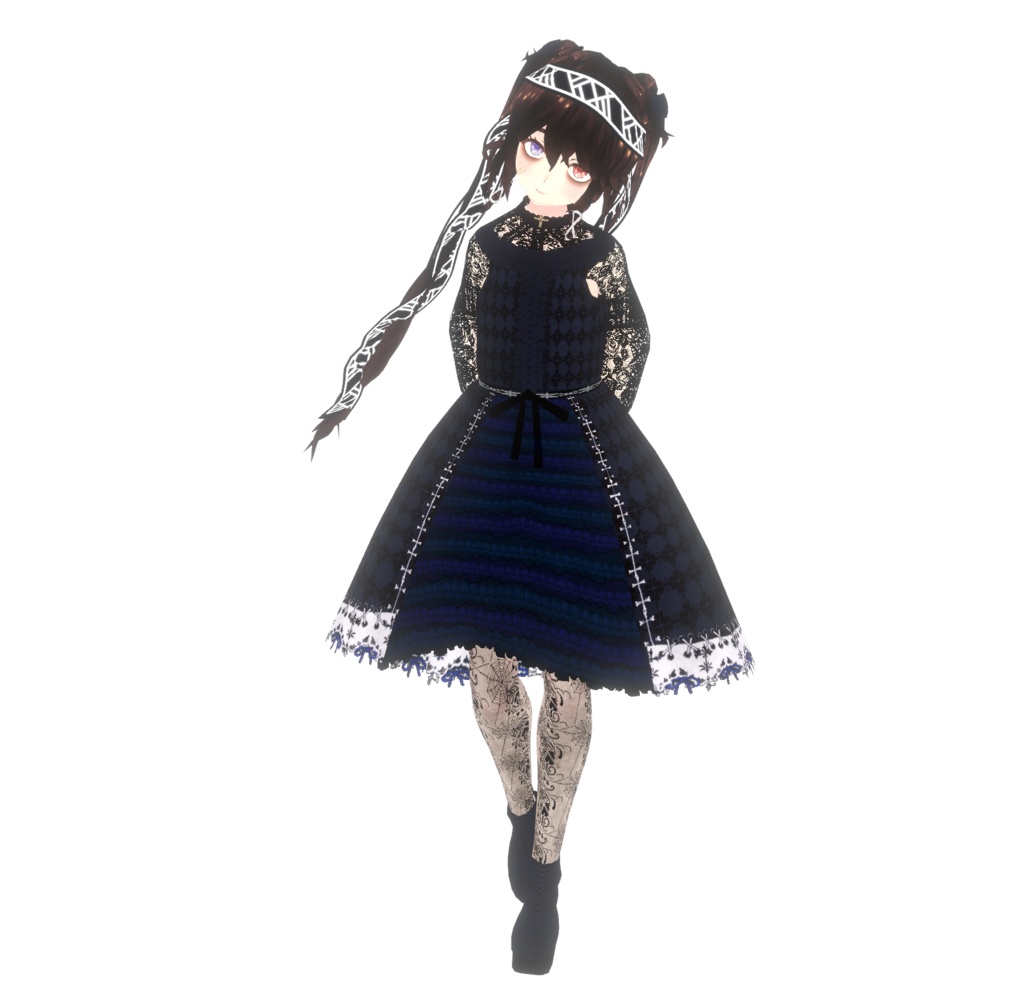 【VRM + .VRoid】悪魔っ子 「月海 ツインテール」