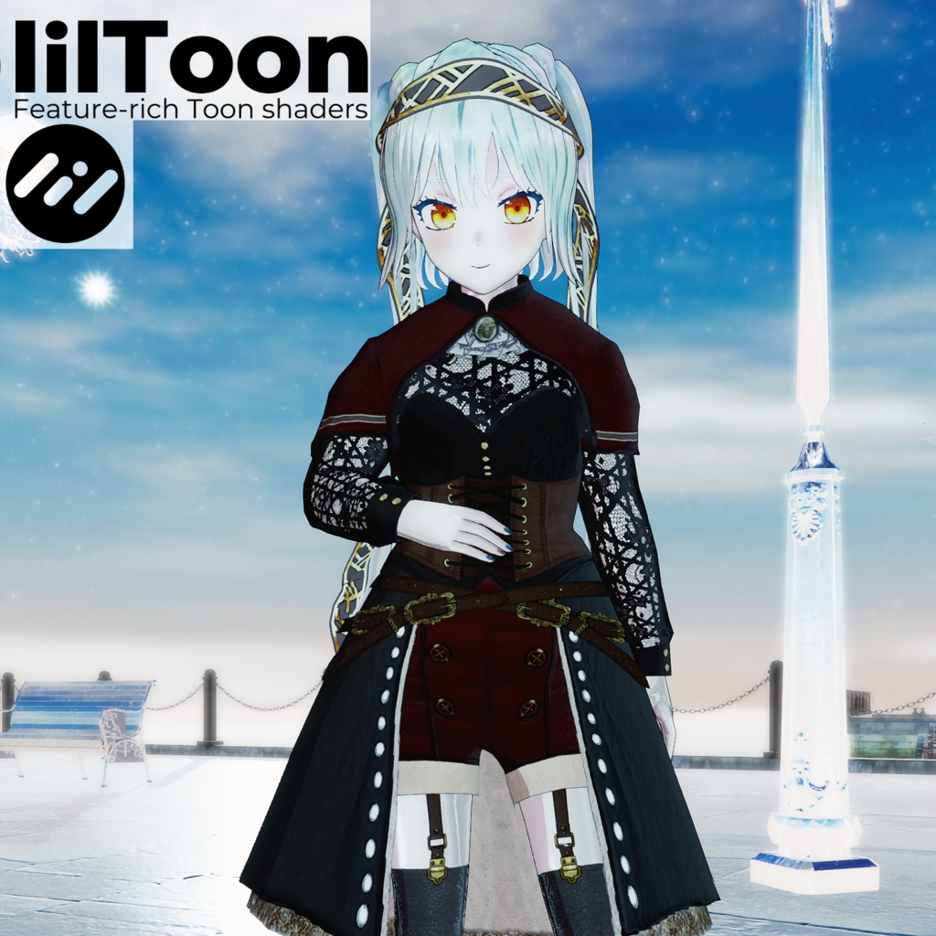[VRChatアバター]月夜の少女「カノン」 [liltoon設定済み VRoid]