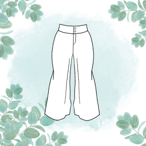 ピクニックの日のガウチョパンツ