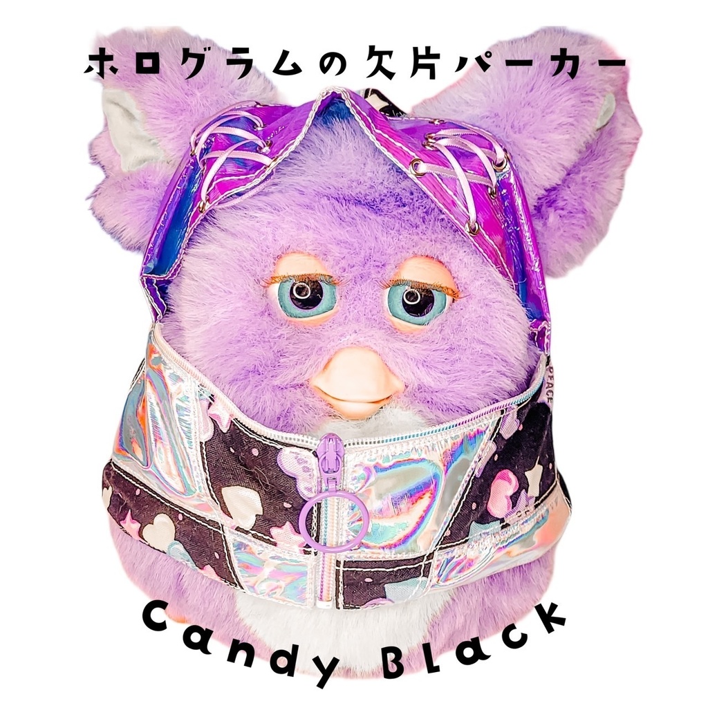ファービー２　ホログラムの欠片パーカー⌑candy black⌑