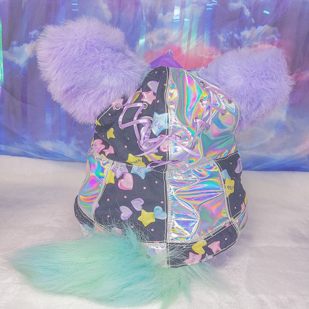 ファービー2 ホログラムの欠片パーカー⌑candy black⌑