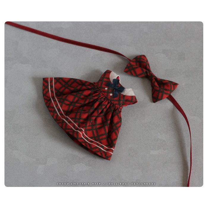 オビツ11ドレス / レッドプレイドチェック