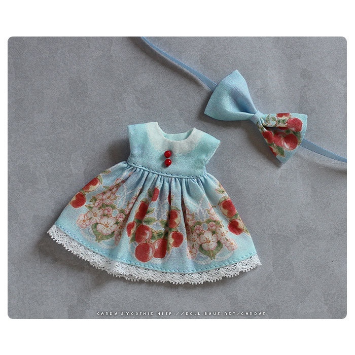 オビツ11ドレス / アップル&ブロッサム/空色