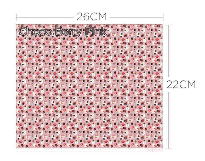 Candy Smoothie ドール用生地 Strawberries