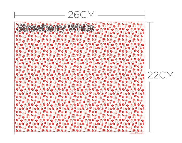 Candy Smoothie ドール用生地 Strawberries