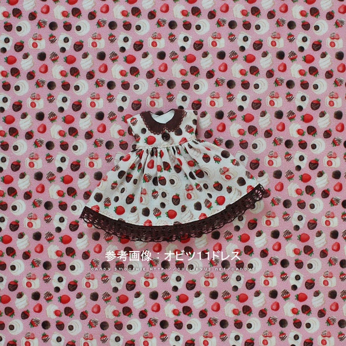 Candy Smoothie ドール用生地 Strawberries