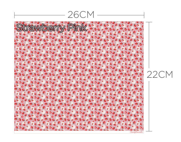 Candy Smoothie ドール用生地 Strawberries