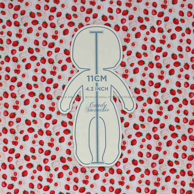 Candy Smoothie ドール用生地 Strawberries