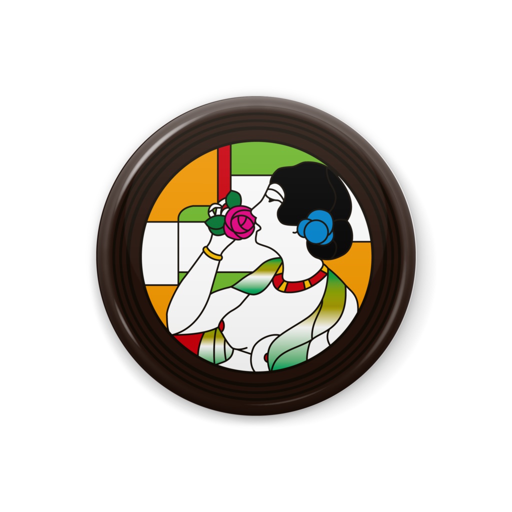 丸窓缶バッジ(橋本)