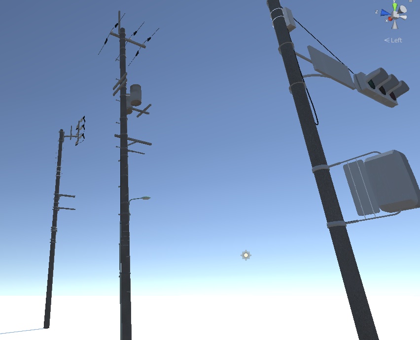 電柱・信号機3Dモデルセット