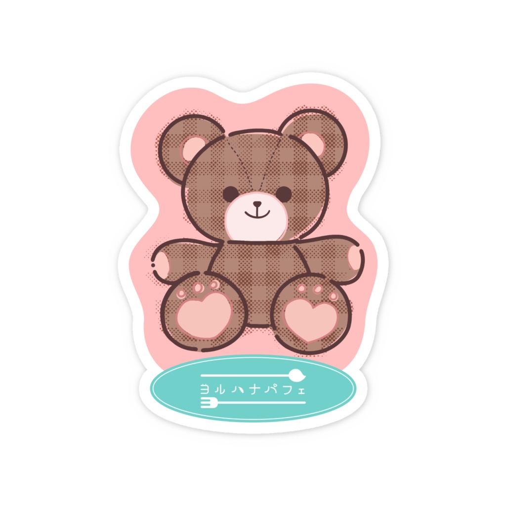 チェックアニマルスマホステッカー