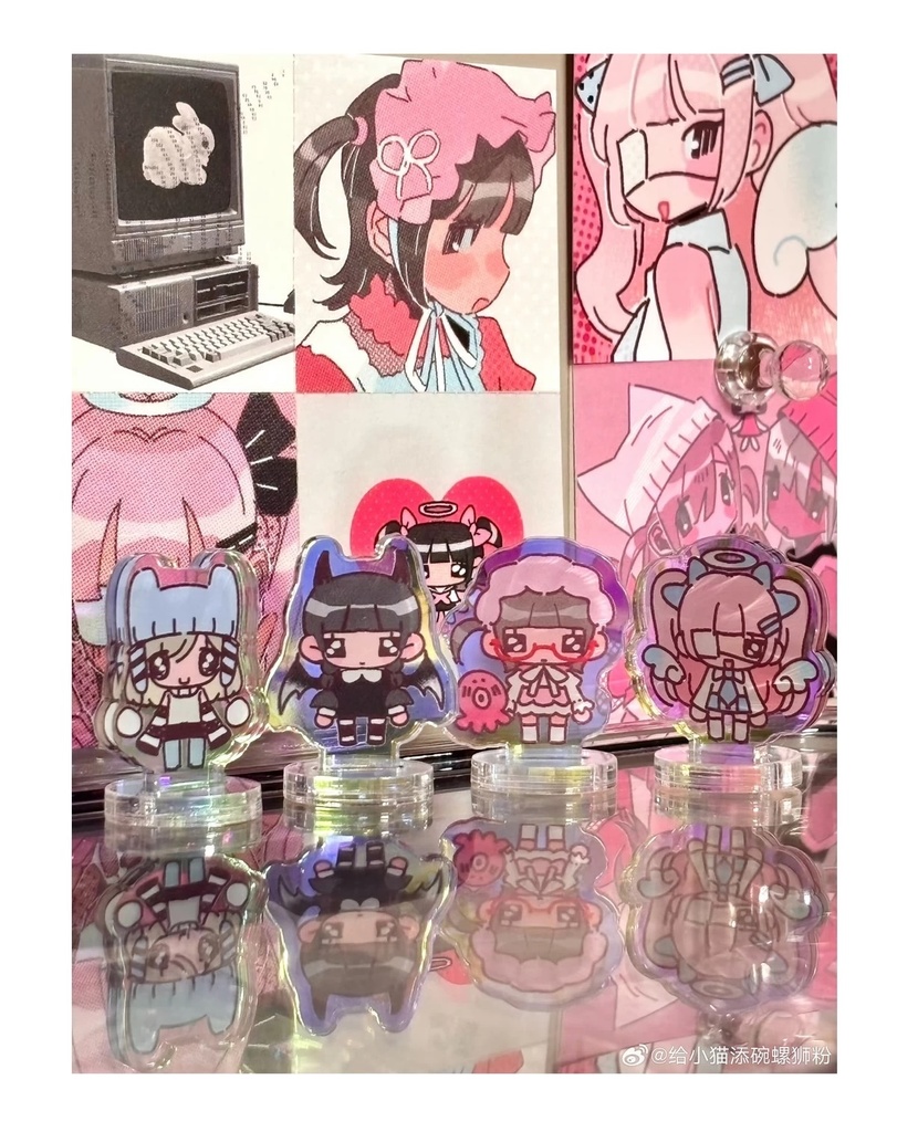 「受注」꒰ピンクの登校日🖤꒱「ミニスタンド」