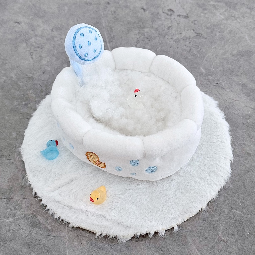 「通販」꒰クリームバブル꒱「10cmぬいぐるみ用バスタブ」