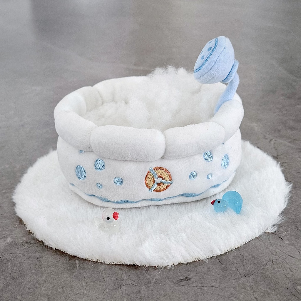 「通販」꒰クリームバブル꒱「10cmぬいぐるみ用バスタブ」