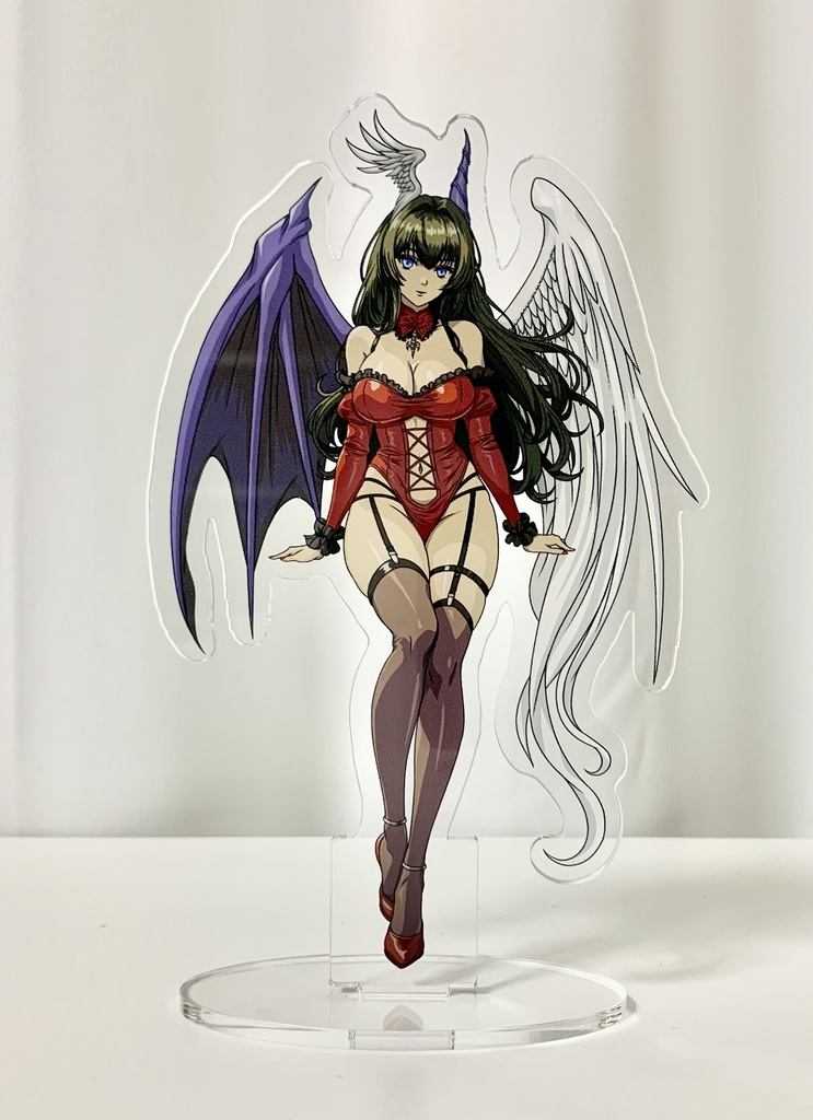 悶絶アクリルスタンドコレクション The Fallen Angel ルシフェルちゃん & 悶絶シールコレクション The Fallen Angel ルシフェルちゃん【リバースプリ】ズームアップ&全身2枚 セット