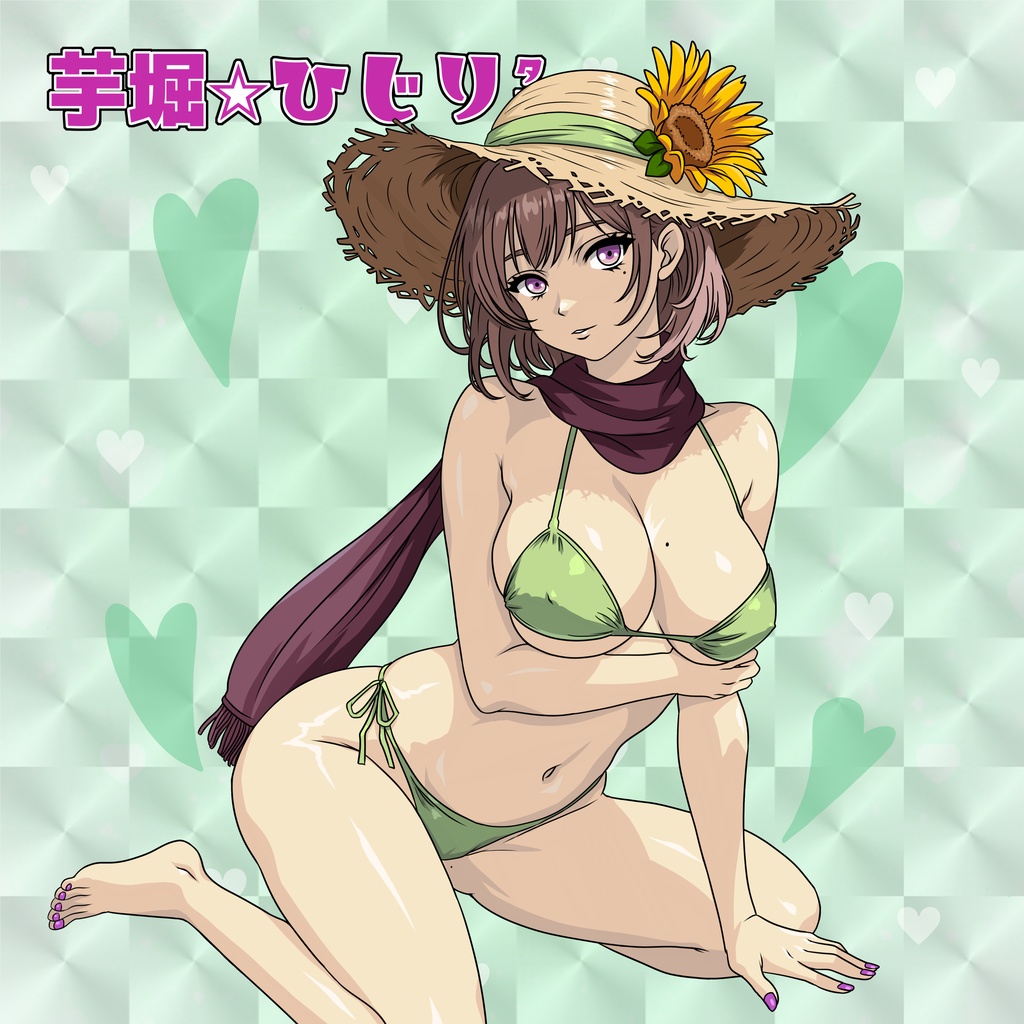 悶絶シールコレクション はぴはぴ☆ハスっ娘 きゅんきゅん♡ドリーム きゅんきゅんプールサイドドリーム フェス ガチャシール 【全10種類 ランダム仕様】1枚